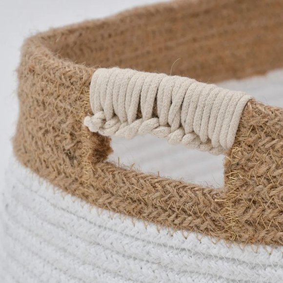 Organizer, Shelf, Gift Basket | Beige, White | Rectangle | Large | 35x25x16 cm - Picture 2 of 3